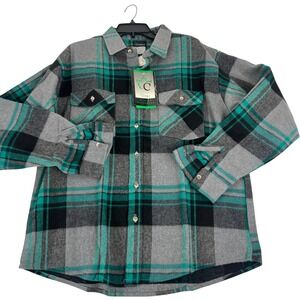 Vintage 90s Codet Flannel Shirt USA Made NWT Heavyweight Workwear XL Outdoor